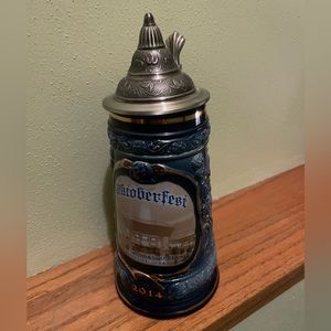 Octoberfest Stein with Pewter Lid